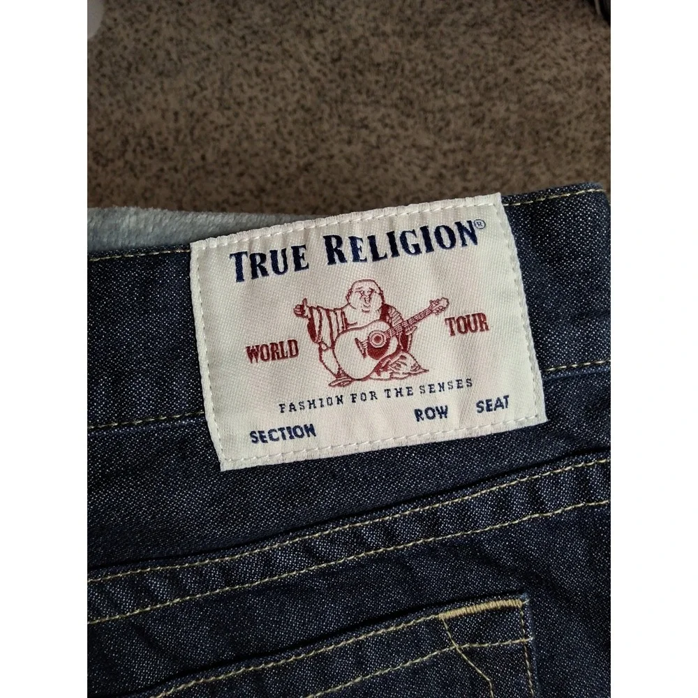Mens‎ True Religion Jeans Rocco Size 34W Dark Blue Denim.